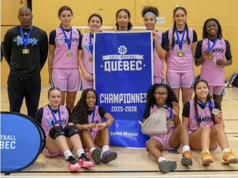 Un premier titre pour les Matrix de la Miller Basketball Academy Les Matrix de la Miller Basketball Academy de Laval qui ont remporté le titre de la catégorie cadette majeure féminine du Circuit Basketball Québec. (Photo gracieuseté)