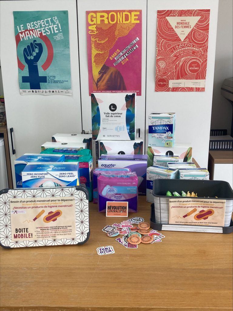 Depuis la fin janvier, la TCLCF conduit une campagne de sensibilisation à la sécurité menstruelle sur ses réseaux sociaux. (Photo gracieuseté)