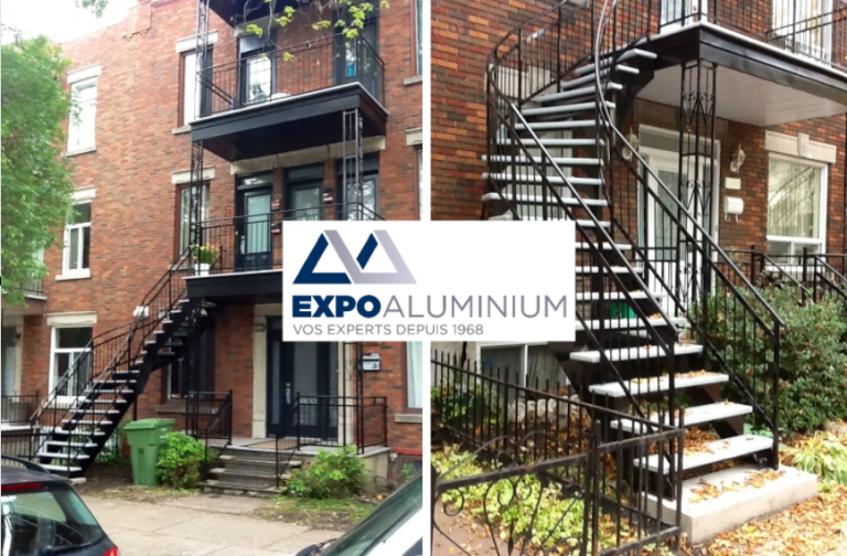 Rampes d’aluminium soudées, escaliers, auvents de polycarbonate et balcons en fibre de verre – Grand Montréal Aluminium soudé Montréal