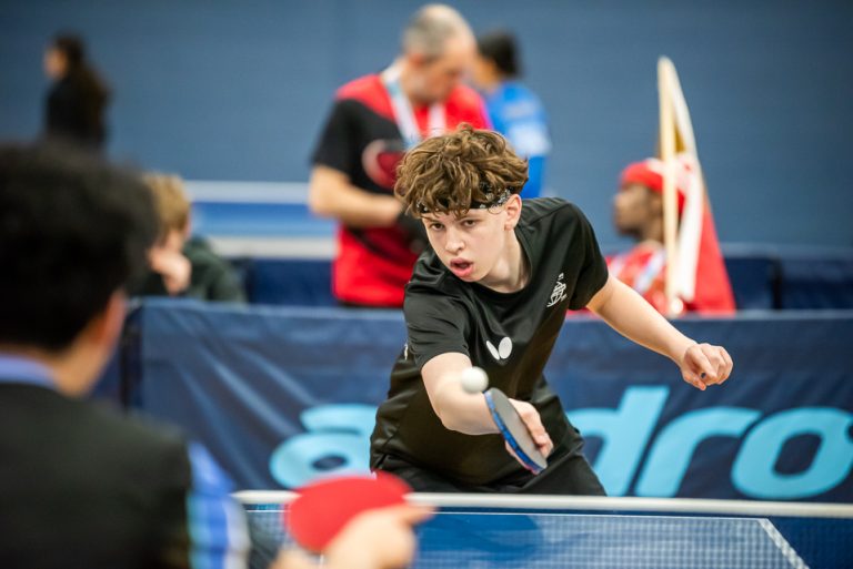 Le pongiste Yohan Ouellet aux Jeux du Québec. (Photo gracieuseté)