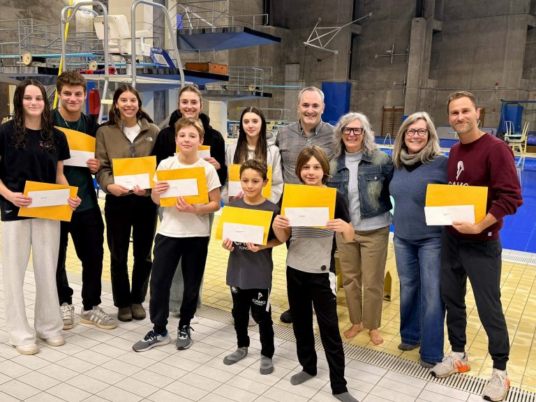 La majorité des athlètes ayant reçu une aide financière du programme de Plongeon Laval et de la Fondation Philippe Comtois. (Photo gracieuseté)