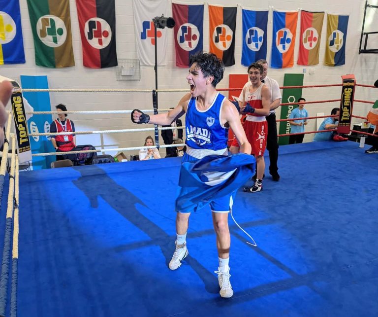 Jeux du Québec : Laval porte son total à 19 médailles après 3 jours Christopher Martinez qui a remporté l'or en boxe olympique dans la catégorie des 56 kg. (Photo gracieuseté)