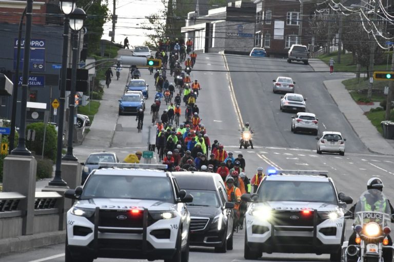 Photo prise lors du Tour du Silence 2025. (Photo gracieuseté - Fédération québécoise des sports cyclistes)