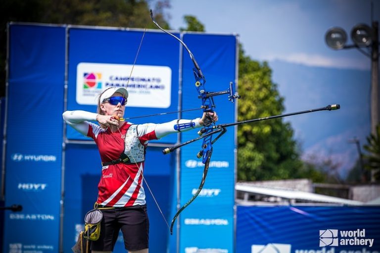 Virginie Chénier lors des Championnats panaméricains 2024. (Photo gracieuseté – World Archery)