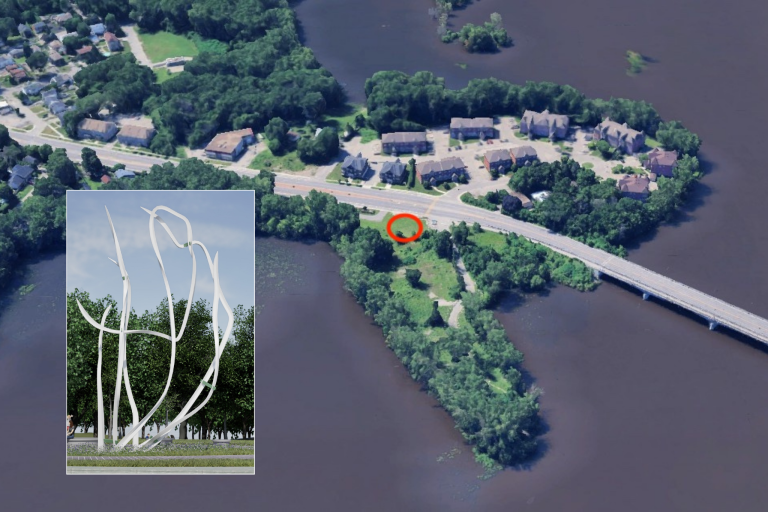 En mortaise, la sculpture baptisée «Fascines» prendra racine en façade du boulevard Arthur-Sauvé à l’entrée de ville de Laval-Ouest.