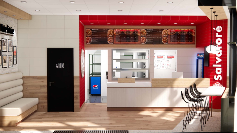 Visualisation 3D du Pizza Salvatoré de Laval Est. (Photo gracieuseté)