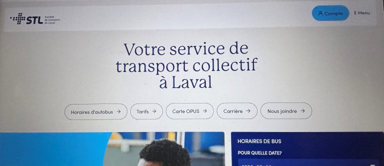 La version précédente du site Internet de la Société de transport de Laval datait de 2020. (Photo 2M.Media)