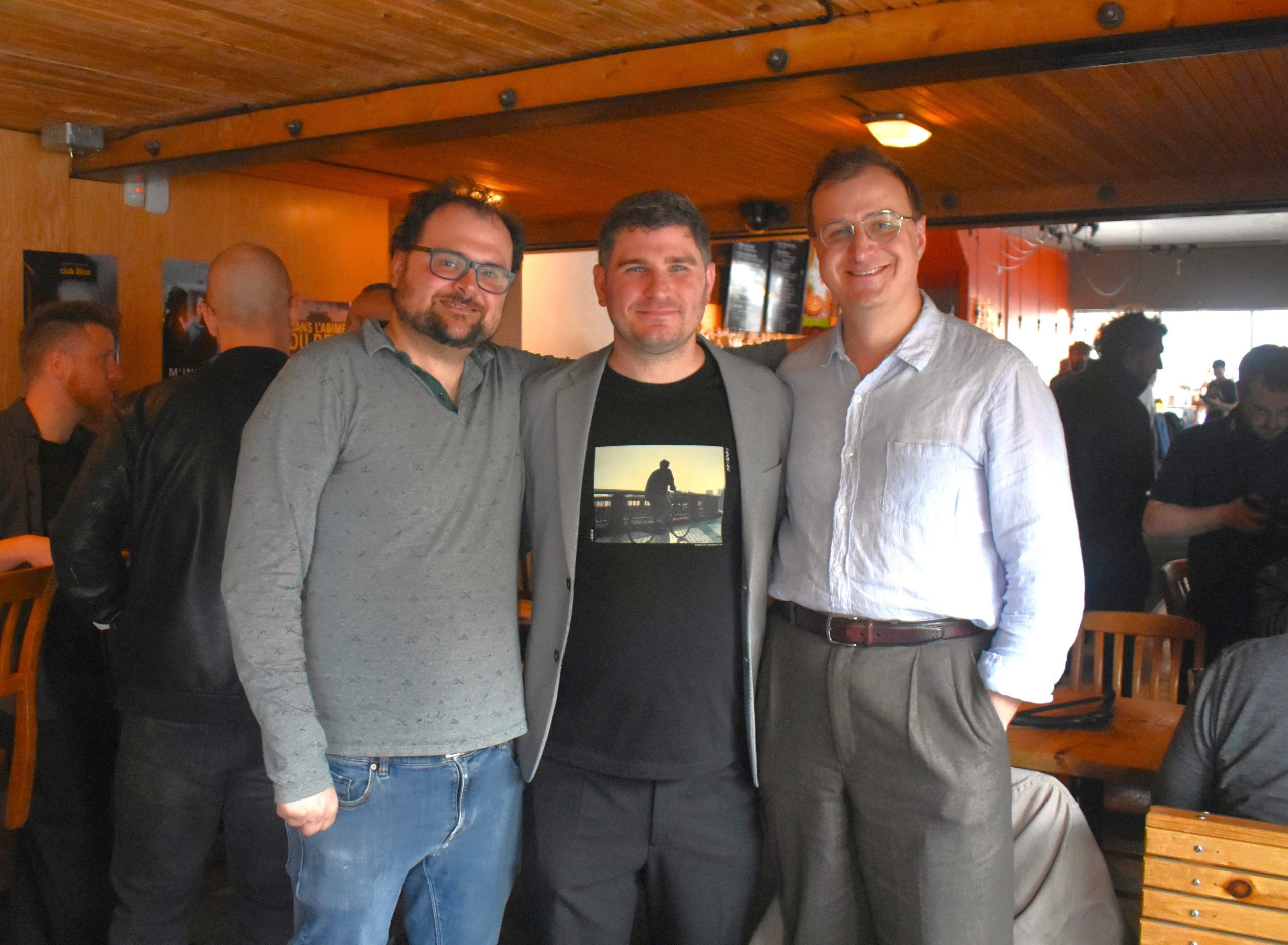 Le documentariste Félix Rose, Marc Gravel et le créateur de jeux vidéo Olivier Leclair. (Photo 2M.Media – Emmanuelle Froment)