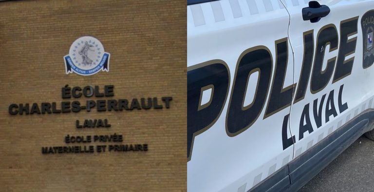 Un école située à Pont-Viau, Charles-Perreault, est fermée ce jeudi 4 juin après qu’un jeune conducteur ait perdu le contrôle de son véhicule et fini sa course dans sa cour, en fuyant les policiers. (Photos gracieuseté – GoogleMaps/2M.Media)