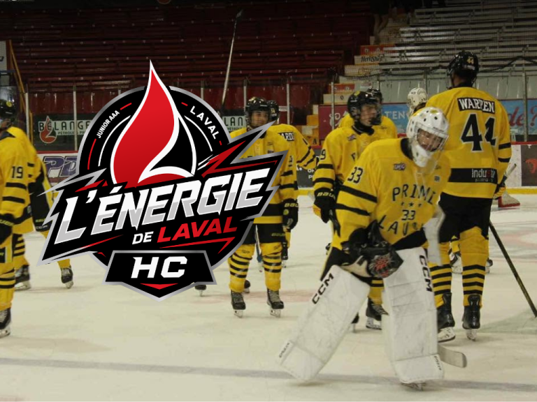 Nouveau nom et nouvelle direction pour le club junior AAA de Laval L'Énergie sera déjà le quatrième nom utilisé par le club junior AAA de Laval depuis sa création en 2022-2023. (Photo gracieuseté)