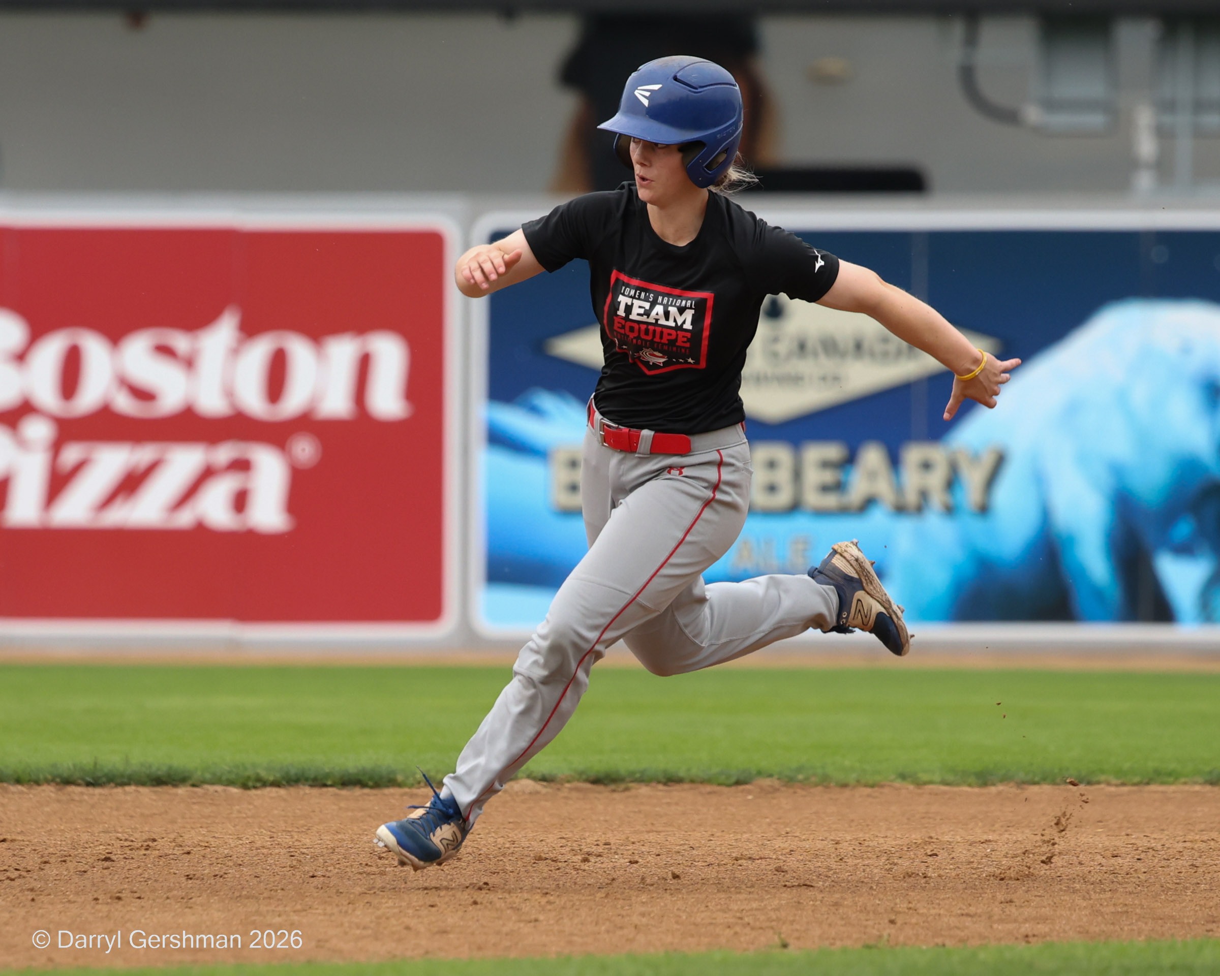 Camille Proulx a pris part à trois des cinq matchs disputés par le Canada lors de la phase de groupes de la Coupe du monde féminine de baseball. (Photo gracieuseté – Darryl Gershman)