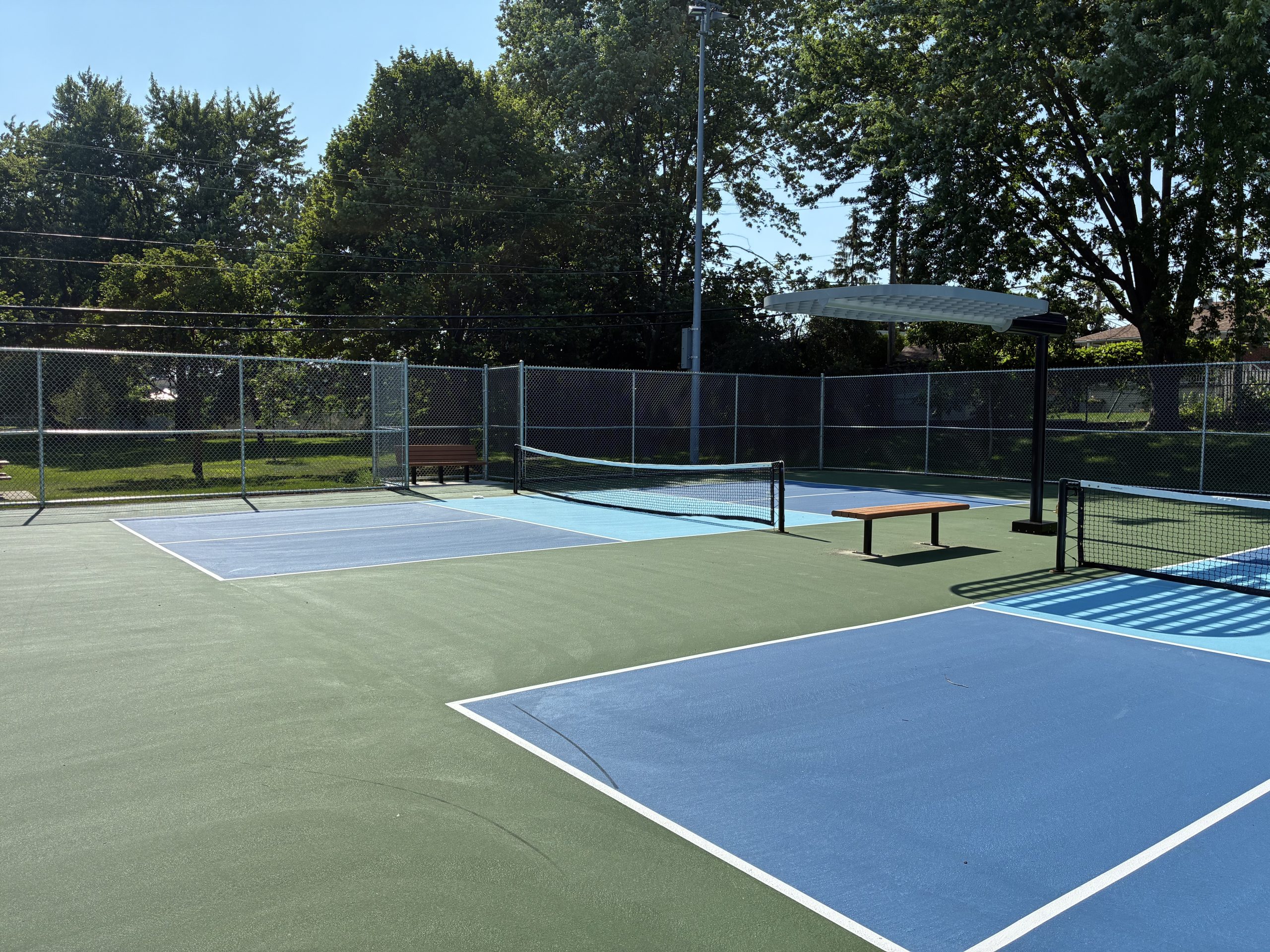 Les terrains de pickleball du parc Kennedy. (Photo gracieuseté)
