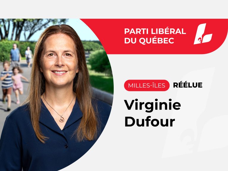 Virginie Dufour obtient un 2e mandat dans Mille-Îles Virginie Dufour est réélue à titre de députée de Mille-Îles. (Montage 2M.Media)