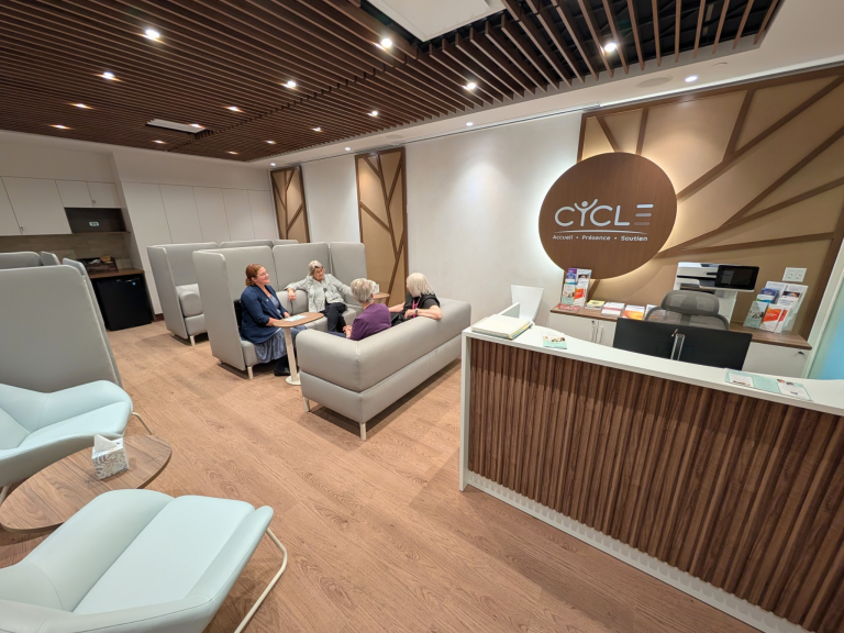 Le local Cycle, situé à même le Centre intégré de cancérologie de Laval, a été conçu en partenariat avec des usagers partenaires. (Photo 2M.Media - Nicholas Pereira)