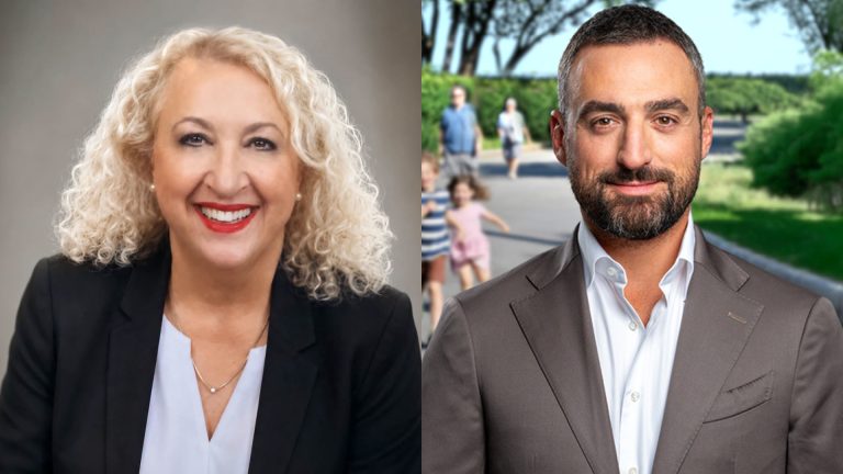 Sona Lakhoyan Olivier et Louis Ialenti, respectivement candidate indépendante à sa réélection dans Chomedey et candidat libéral dans Vimont-Auteuil.