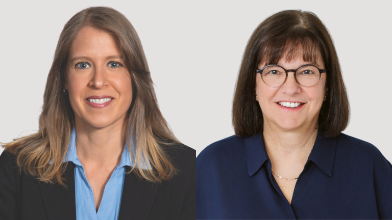 Représentant les partis d’opposition, Isabelle Piché et Louise Lortie, respectivement conseillère désignée d’Action Laval et chef par intérim de Parti Laval. (Photos gracieuseté)
